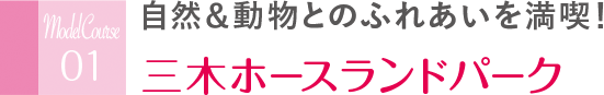 自然＆動物とのふれあいを満喫！ 三木ホースランドパーク