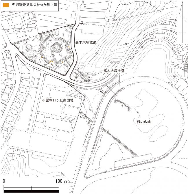 高木大塚土塁　測量図