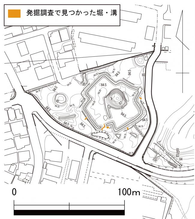 高木大塚城跡　案内図