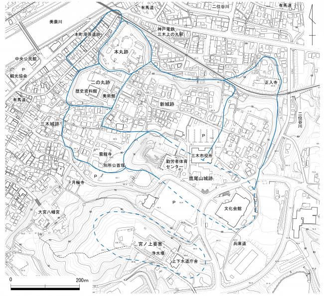 三木城跡　現況図