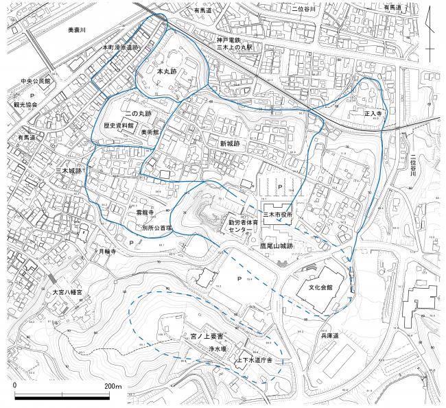 三木城跡　現況図