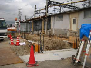 三木駅　基礎工事