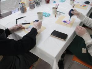 アルコールインクアートワークショップ6
