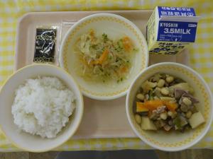 10日大豆と野菜の炒め煮
