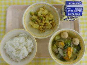 11日豆とじゃがいものごまがらめ