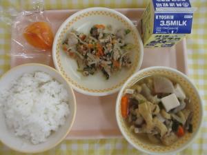 豚肉ともやしの梅肉炒めの日