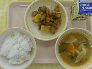 21日豚肉とさつまいもの胡麻和え