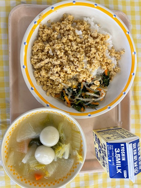 10日大豆のそぼろ丼