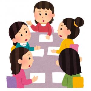 女性がミーティングしている画像