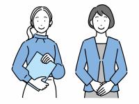 2人の女性イラスト画像