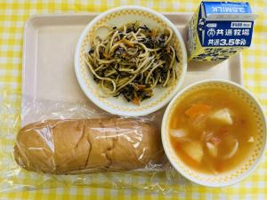 15日ひじきとツナのスパゲッティ