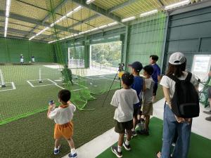 サムティ　室内練習場　ピッチング見学
