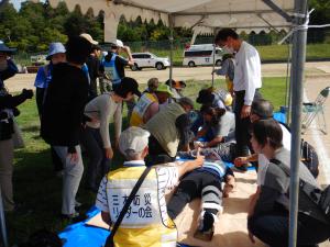 住民一次避難訓練