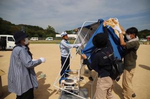 簡易トイレ設置・給電訓練