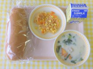 21日チンゲン菜と肉団子のクリーム煮