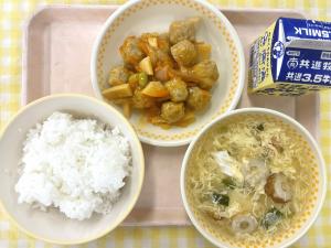 5日ミートボールの酢豚風