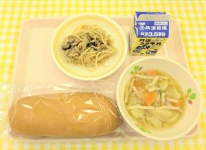 6日キノコとツナのスパゲッティ