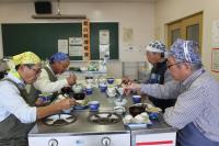 二班の食事風景