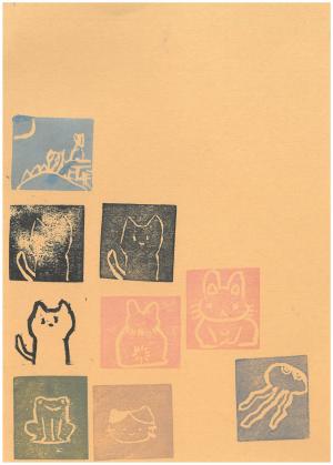 消しゴムはん作品