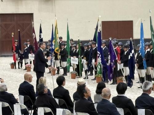 あいさつの様子