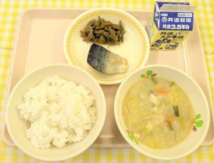 26日鯖の塩焼き