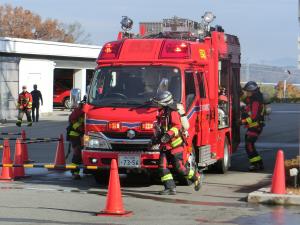 現場到着、活動開始