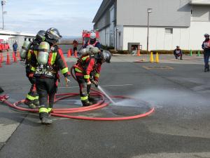 進入前の充水確認