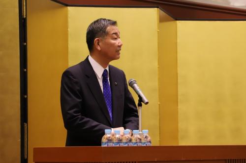 新春賀会　市長あいさつの様子