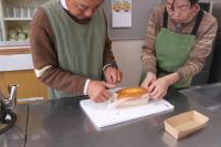 焼きあがったケーキ