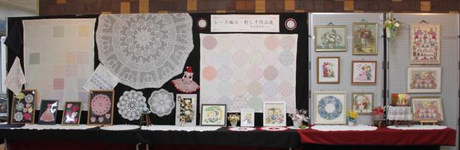 レース編み・刺し子作品展 全体