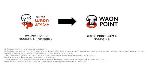 WAONポイントの変更画像