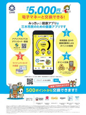 みっきぃ☆健康アプリのチラシ表