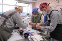 三人でわた取り