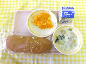 14日チンゲン菜と肉団子のクリーム煮