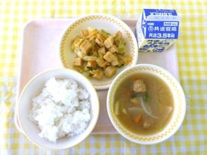 20日厚揚げとキャベツの甘辛炒め