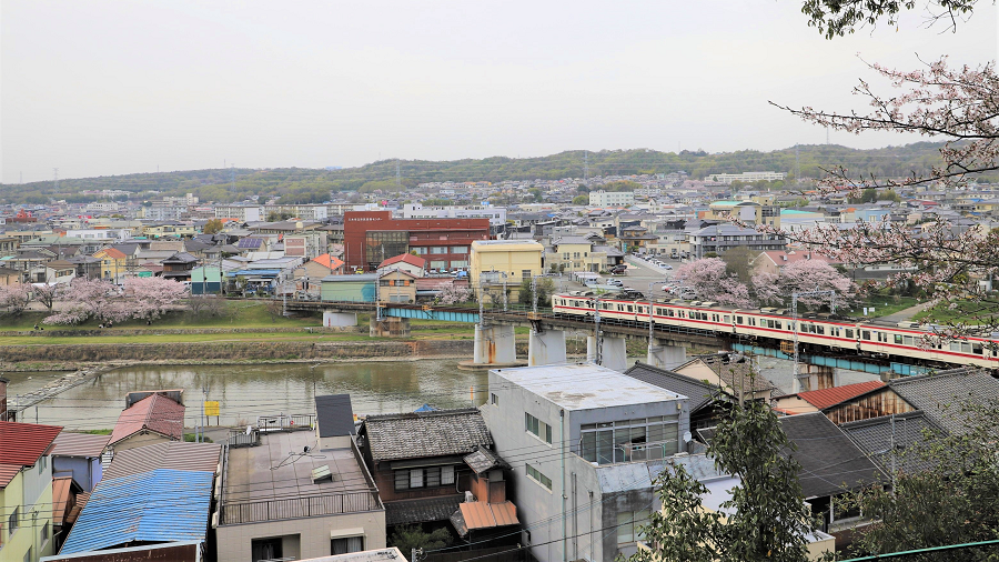 伝天守台から見た三木のまち