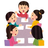 意見を出し合う女性