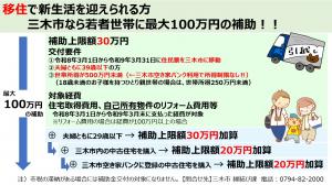 移住世帯支援事業チラシ