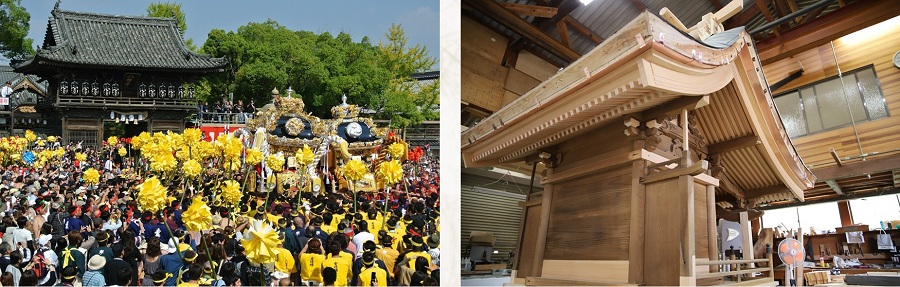 松原八幡神社・屋台修復の写真