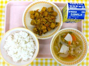 １６日厚揚げのカレー炒め