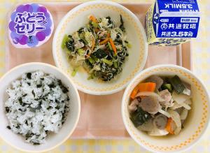 19日小松菜とシラスの炒め物
