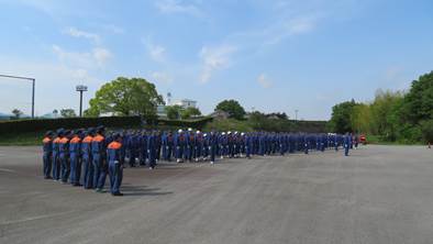吉川地区消防団員248名が集合の画像