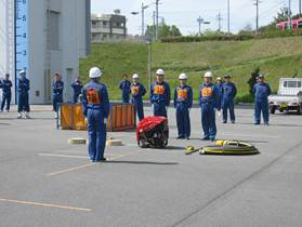 小型ポンプ操法開始の画像