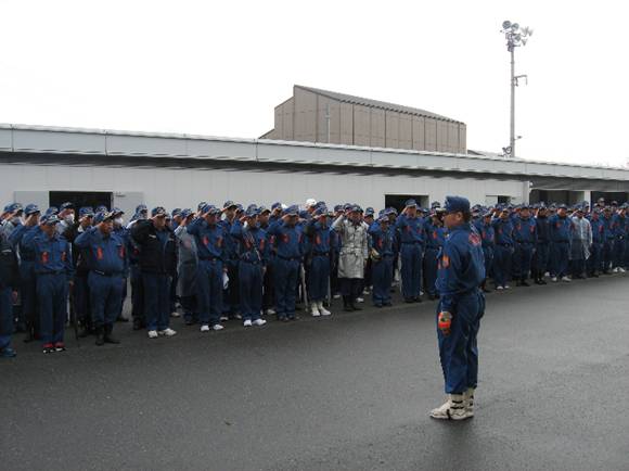 三木地区消防団員120名が集合の画像