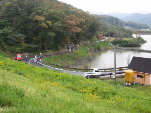 ため池に水利部署の画像