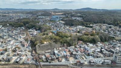 三木城跡全景（北西から）